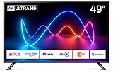DYON Movie Smart 49 XT LED-TV 123.2cm 49 Zoll EEK G (A - G) DVB-T2, DVB-C, DVB-S, UHD, Smart TV, WLA