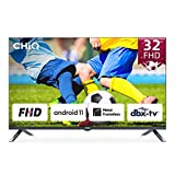 CHiQ L32M8T, 32 Pulgadas Smart TV, FHD, Diseño Metálico, 1080P, Android 11 Tele, Chromecast,...